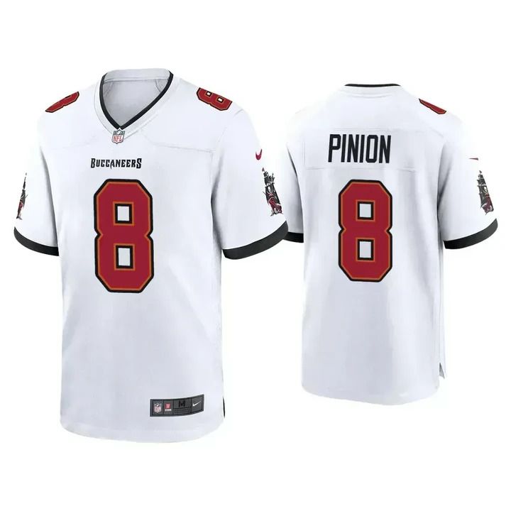 Men Tampa Bay Buccaneers #8 Bradley Pinion Nike White Game NFL Jersey->tampa bay buccaneers->NFL Jersey